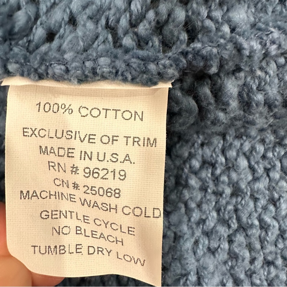 Willow Yarn Knit Sleeveless Wood Button Down Sea Blue Cardigan Womens Size XL - Picture 4 of 7
